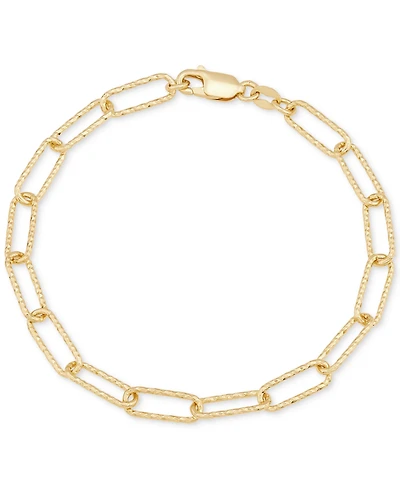 Giani Bernini Textured Paperclip Link Bracelet, Created for Macy's