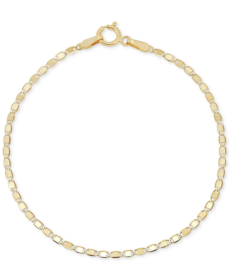 Children's Polished Valentino Link Bracelet in 14k Gold
