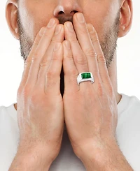Effy Men's Malachite Ring in Sterling Silver