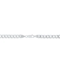 Polished Solid Flat Curb Link 22" Chain Necklace in 14k Gold-Plated Sterling Silver & Sterling Silver