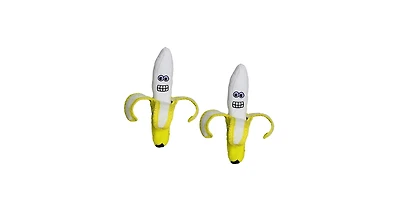 Tuffy Funny Food Banana, 2-Pack Dog Toys
