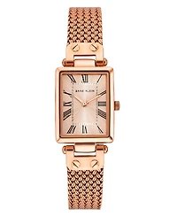 Anne Klein Women's Three Hand Quartz Rose Gold-tone Stainless Steel Band Watch, 21.5mm