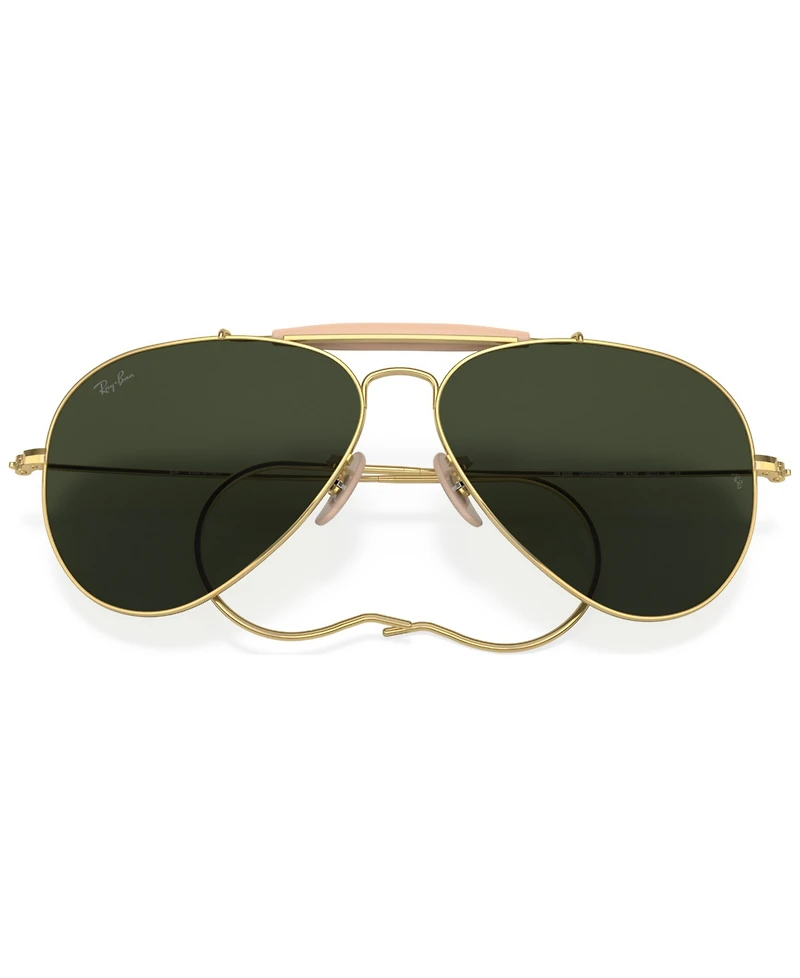 Ray-Ban Unisex Outdoorsman Aviation Collection Sunglasses, RB303058-x 58
