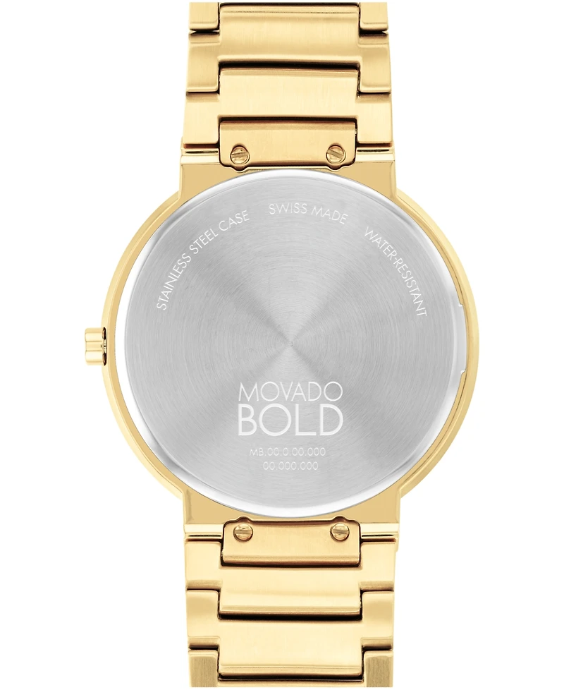 Movado Men's Bold Horizon Swiss Quartz Ionic Plated Light Gold-Tone Steel Watch 40mm