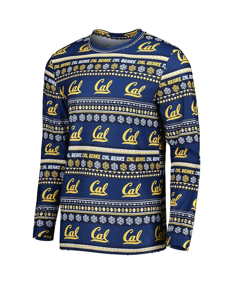 Men's Concepts Sport Navy Cal Bears Swivel Long Sleeve T-shirt and Pants Sleep Set