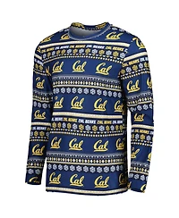 Men's Concepts Sport Navy Cal Bears Swivel Long Sleeve T-shirt and Pants Sleep Set