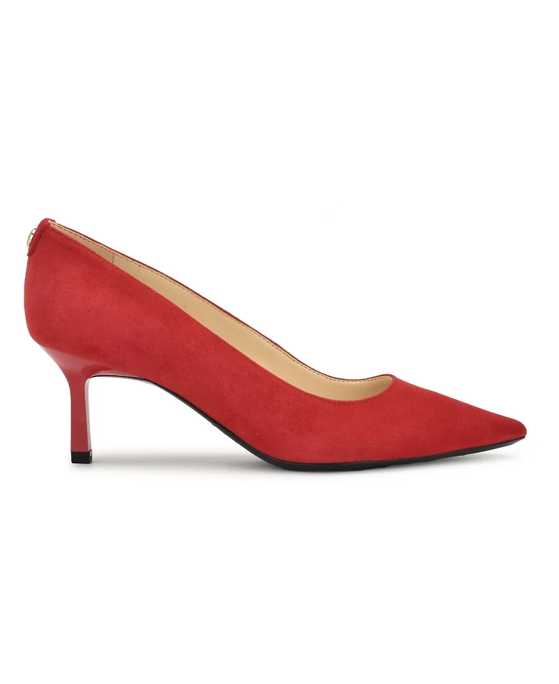 Nine West Women's Kuna 9X9 Kitten Heel Pointy Toe Dress Pumps