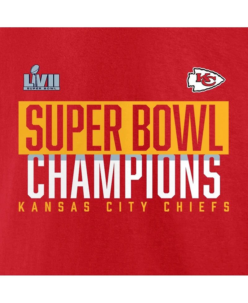 Men's Fanatics Red Kansas City Chiefs Super Bowl Lvii Champions Big and Tall Foam Finger T-shirt