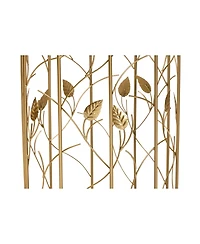 Baxton Studio Anaya Modern and Contemporary Glam 23.6" Brushed Finished Metal and Glass Leaf Accent End Table