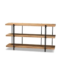Baxton Studio Tarah Modern 60" Rustic and Industrial Finished Wood and Finished Metal Console Table