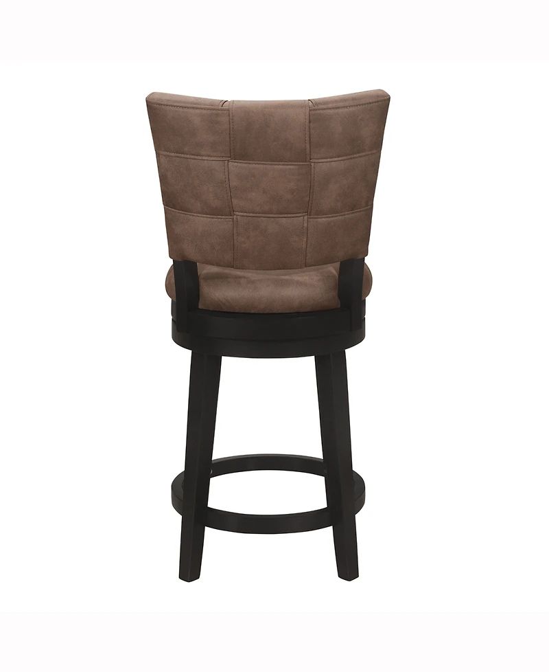 Hillsdale 40.25" Wood and Upholstered Kaede Furniture Counter Height Swivel Stool