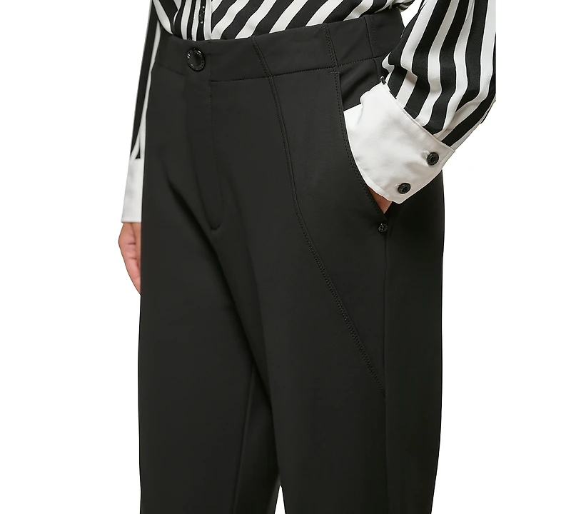 Karl Lagerfeld Paris Petite Straight-Leg Suiting Pants, First@Macy's