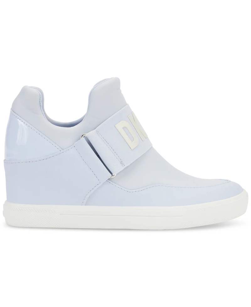 Dkny Women's Cosmos Slip-On Logo Wedge Sneakers