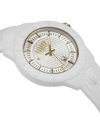 Versus Versace Men's 3 Hand Date Quartz Tokyo White Silicone Watch, 43mm