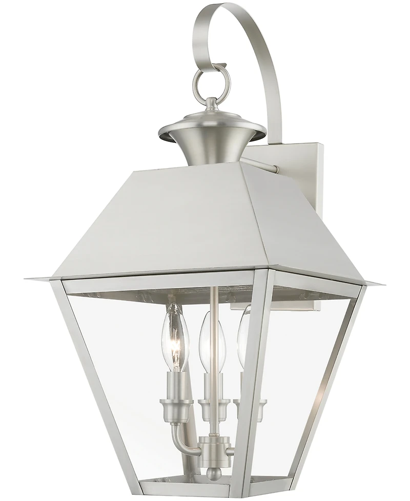 Livex Wentworth 3 Light Outdoor Large Wall Lantern