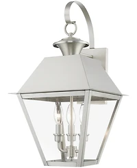 Livex Wentworth 3 Light Outdoor Large Wall Lantern