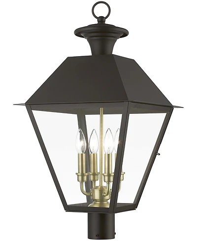 Livex Wentworth 4 Light Outdoor Extra Large Post Top Lantern