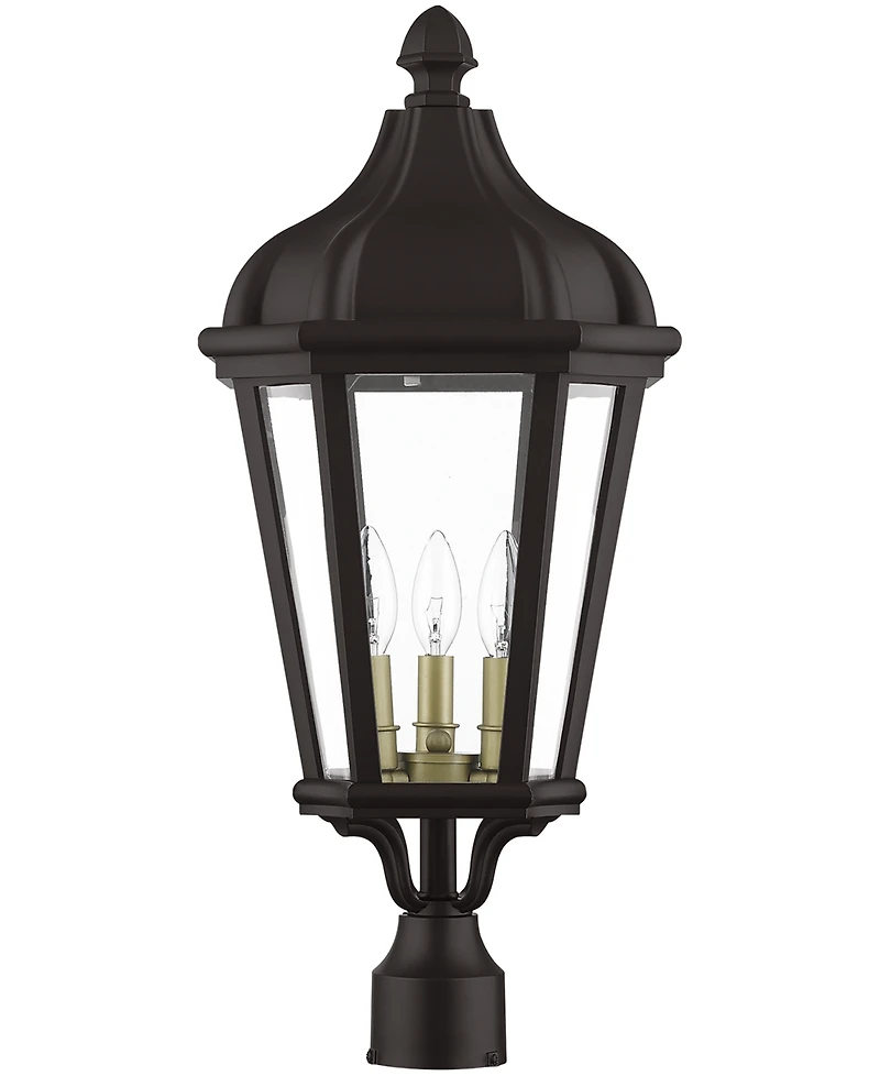 Livex Morgan 3 Light Outdoor Post Top Lantern