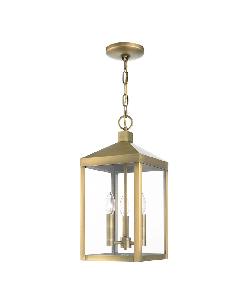 Livex Nyack 3 Light Outdoor Pendant Lantern