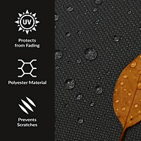 Round Outdoor Fire Pit Cover - Weather-Resistant Heavy-Duty Pvc with Drawstring Closure - Black - 36-Inch