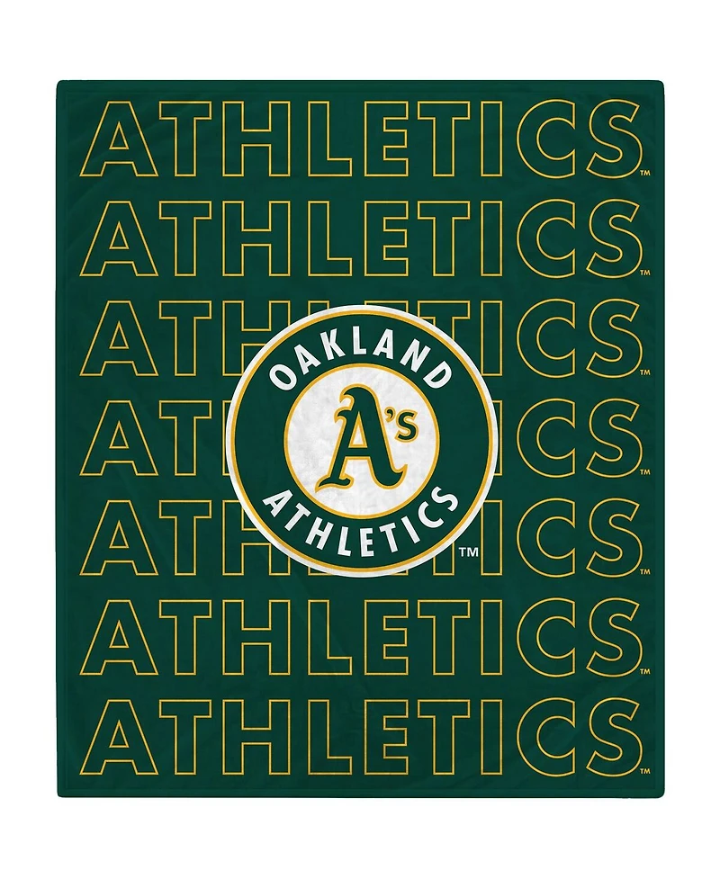 Oakland Athletics 60" x 70" Echo Wordmark Plush Blanket