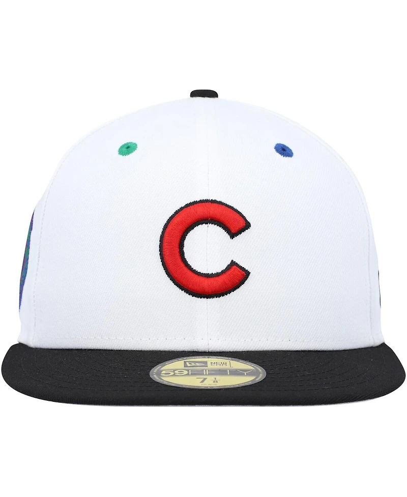 Men's New Era White, Black Chicago Cubs 1962 Mlb All-Star Game Primary Eye 59FIFTY Fitted Hat