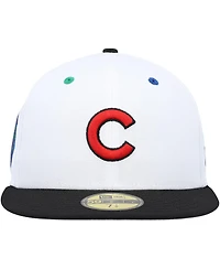 Men's New Era White, Black Chicago Cubs 1962 Mlb All-Star Game Primary Eye 59FIFTY Fitted Hat