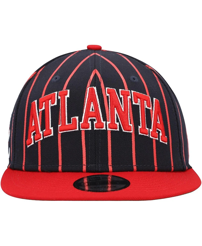 Men's New Era Navy and Red Atlanta Braves City Arch 9FIFTY Snapback Hat