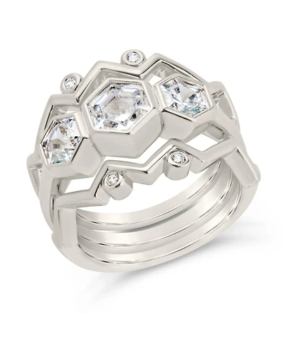 Sterling Forever Caterina Stacking Ring