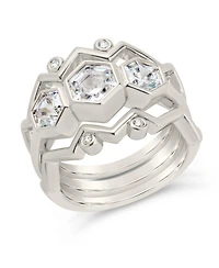 Sterling Forever Caterina Stacking Ring