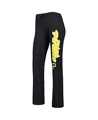 Women's Concepts Sport Heather Black and Gold Pittsburgh Pirates Wordmark Meter Muscle Tank Top Pants Sleep Set
