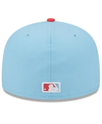 Men's New Era Light Blue, Red Los Angeles Dodgers Spring Color Two-Tone 59FIFTY Fitted Hat