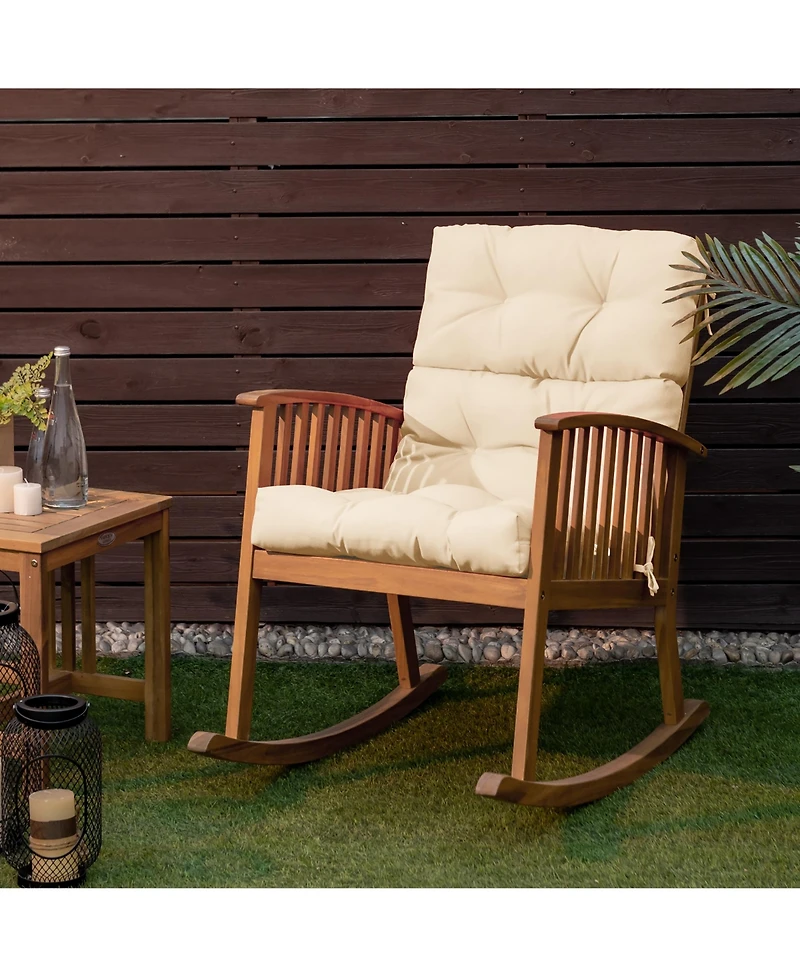 Indoor Outdoor Back Chair Cushion Tufted Pillow Patio Seating Pad