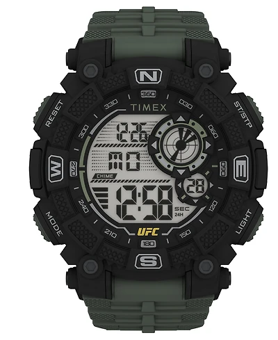 Timex Ufc Men's Quartz Redemption Resin Green Watch, 50mm