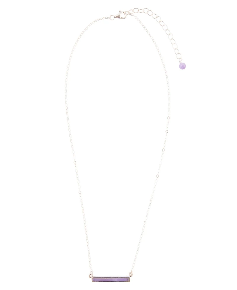 Barse Bar None Sterling Silver and Genuine Onyx Necklace
