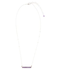 Barse Bar None Sterling Silver and Genuine Onyx Necklace