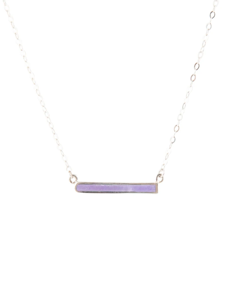 Barse Bar None Sterling Silver and Genuine Onyx Necklace