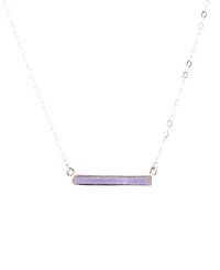 Barse Bar None Sterling Silver and Genuine Onyx Necklace