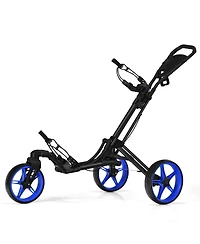 Costway Folding Golf Push Cart W/Scoreboard Adjustable Handle Swivel Wheel