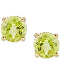 Birthstone Stud Earrings 14k Gold or White