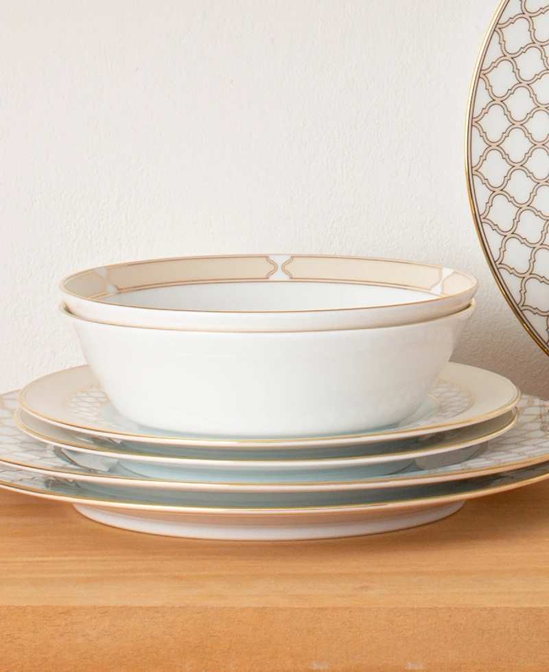 Noritake Eternal Palace Gold Set of 4 Soups, 7", 20 Oz