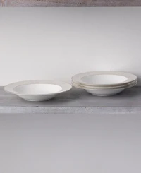 Noritake Montvale Platinum Set of 4 Soup Bowls, Service For 4