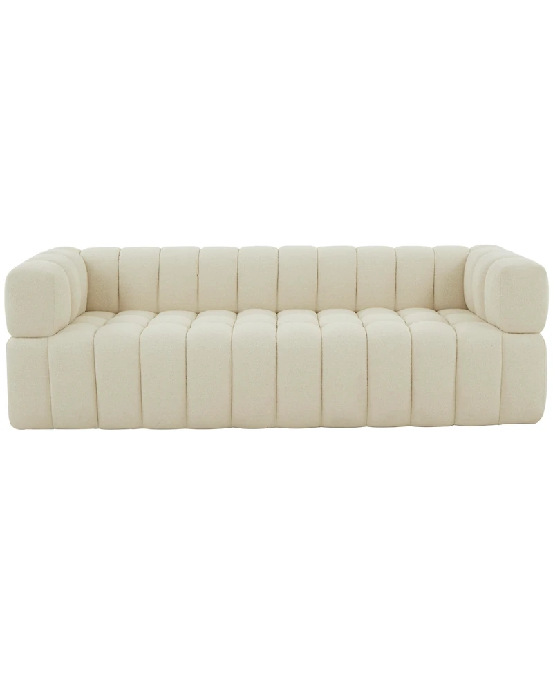 Calyna 90" Channel Tufted Boucle Sofa