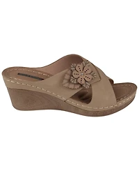 Gc Shoes Women's Selly Flower Wedge Sandals