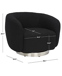 Bernard 38" Boucle Swivel Accent Chair