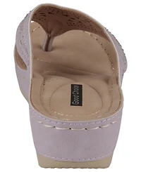 Gc Shoes Women's Bari Thong Wedge Sandals