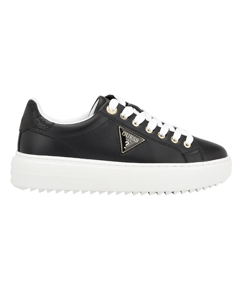 Guess Women's Denesa Treaded Platform Lace-Up Sneakers
