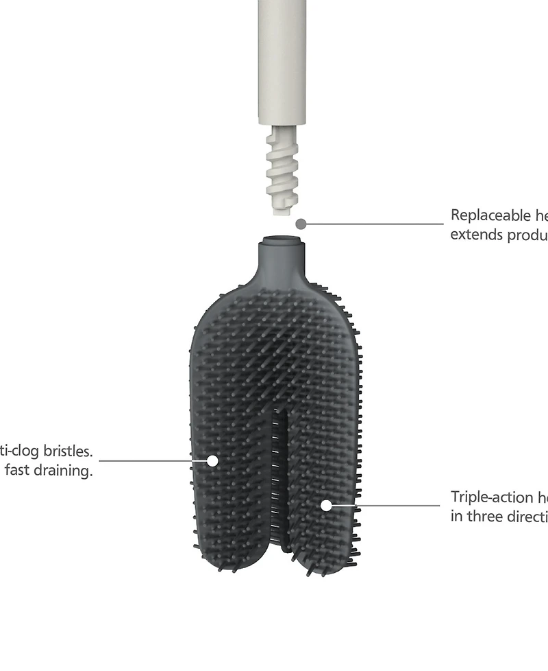 Joseph Joseph Flex 360 Advanced Toilet Brush with Matte Finish