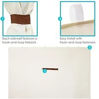 Gazebo 4-Piece Sidewall Set - Outdoor 80 Inches Tall x 103 Inches Wide Polyester Fabric Gazebo Curtains Only - Provides Shade and Privacy