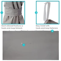 10-Foot x 13-Foot Gazebo 4-Piece Polyester Sidewall Set - Outdoor 125 Inches Wide x 77 Inches Tall Polyester Fabric Gazebo Curtains Only